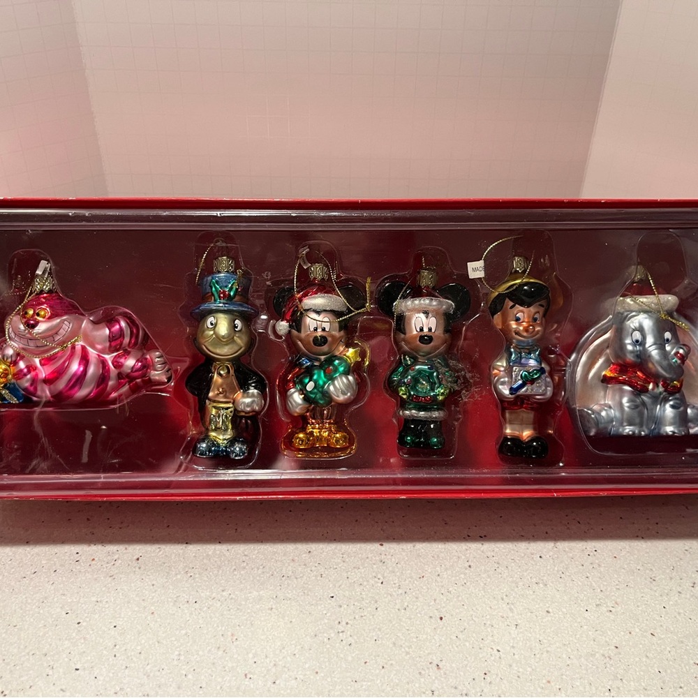 Disney Character Christmas Ornaments Set